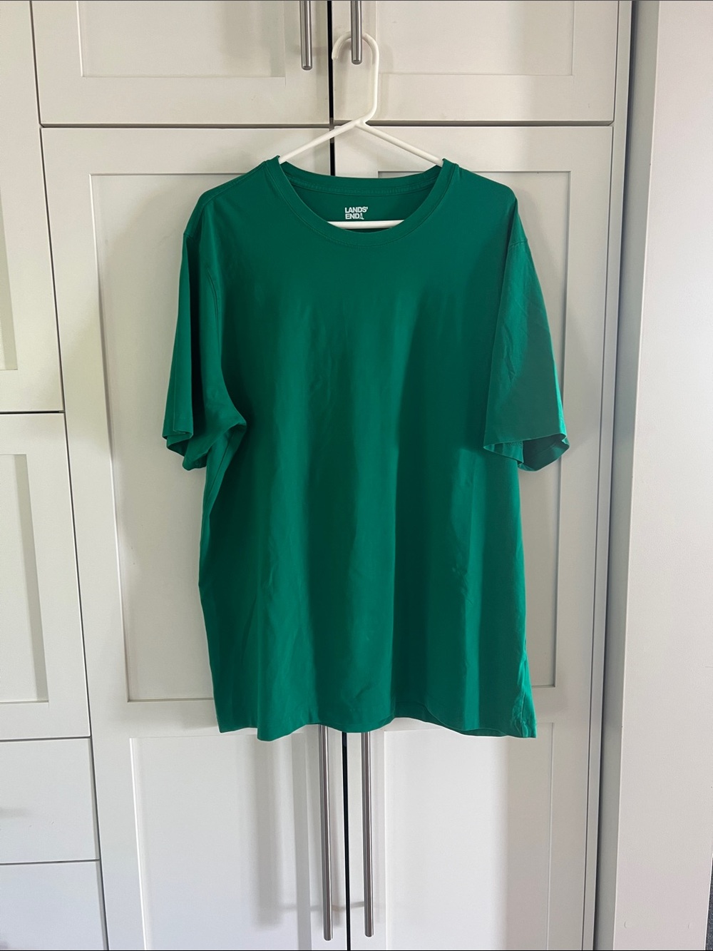 Lands' End Men's Emerald Green Short-Sleeve Crewneck Tee